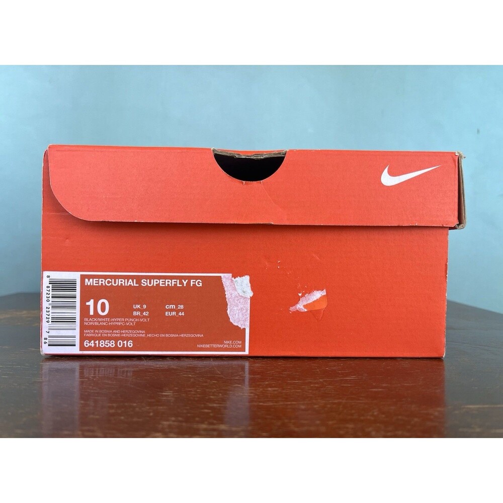 Nike Mercurial Superfly IV FG Black Soccer Cleats Men's Sz 10 641858-016 Bosnia - Picture 12 of 12